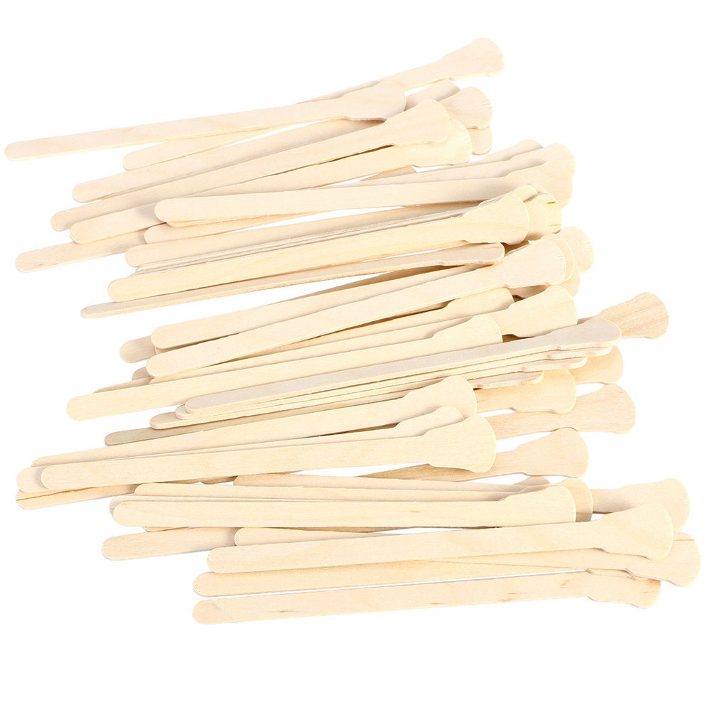 Hair Wax Stick - 500 stuks houten waxspatels, wegwerpbaar, met