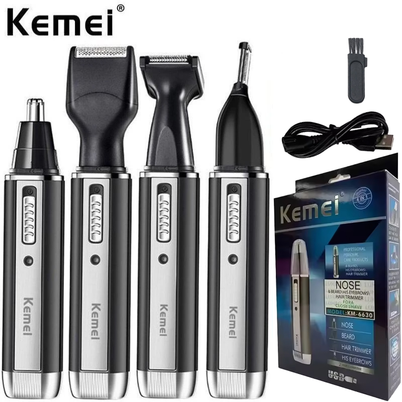 Men'S Grooming Ear Hair - Kemei-6630 Neushaartrimmer Voor Neus Oorreiniger Oplaadbare