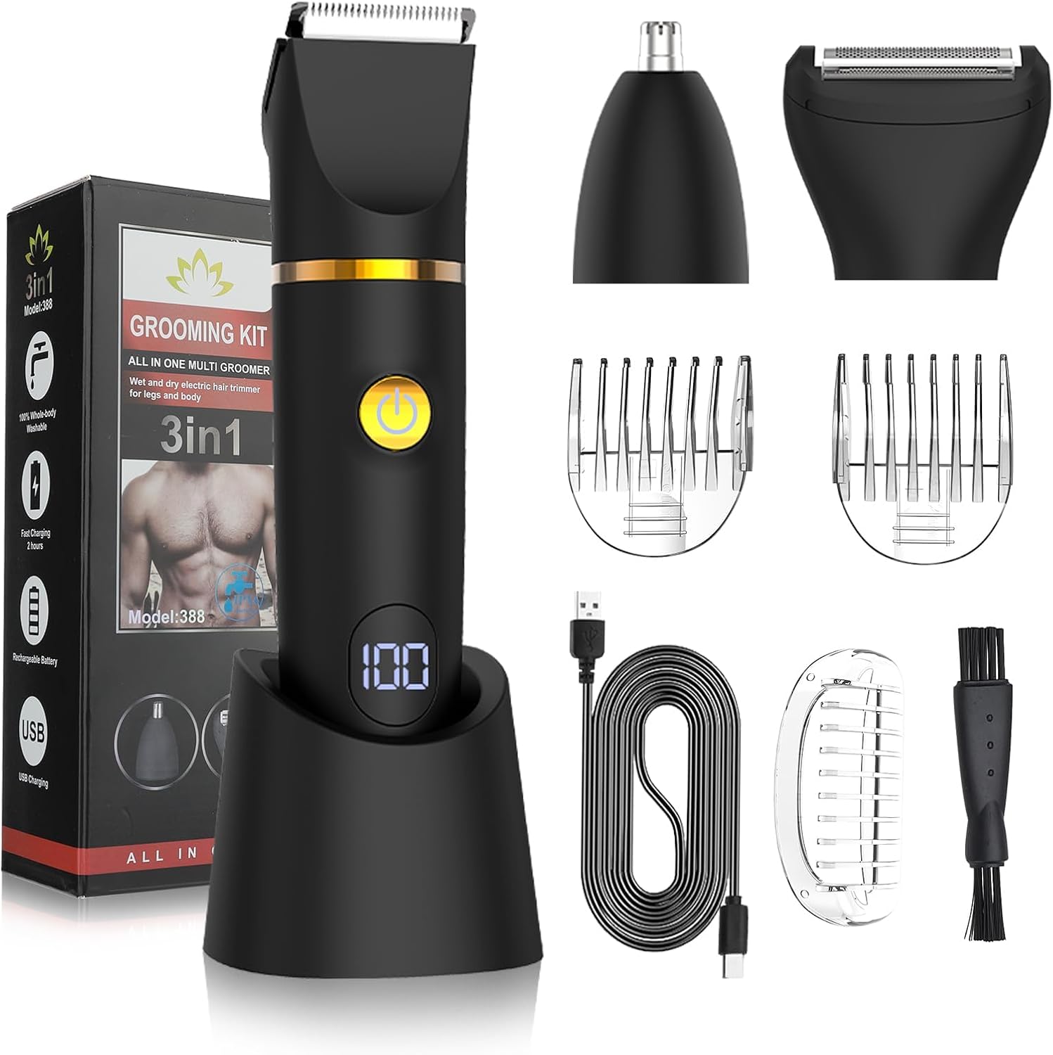 Men'S Grooming Ear Hair - Lichaamshaartrimmer voor mannen en vrouwen, 3-in-1