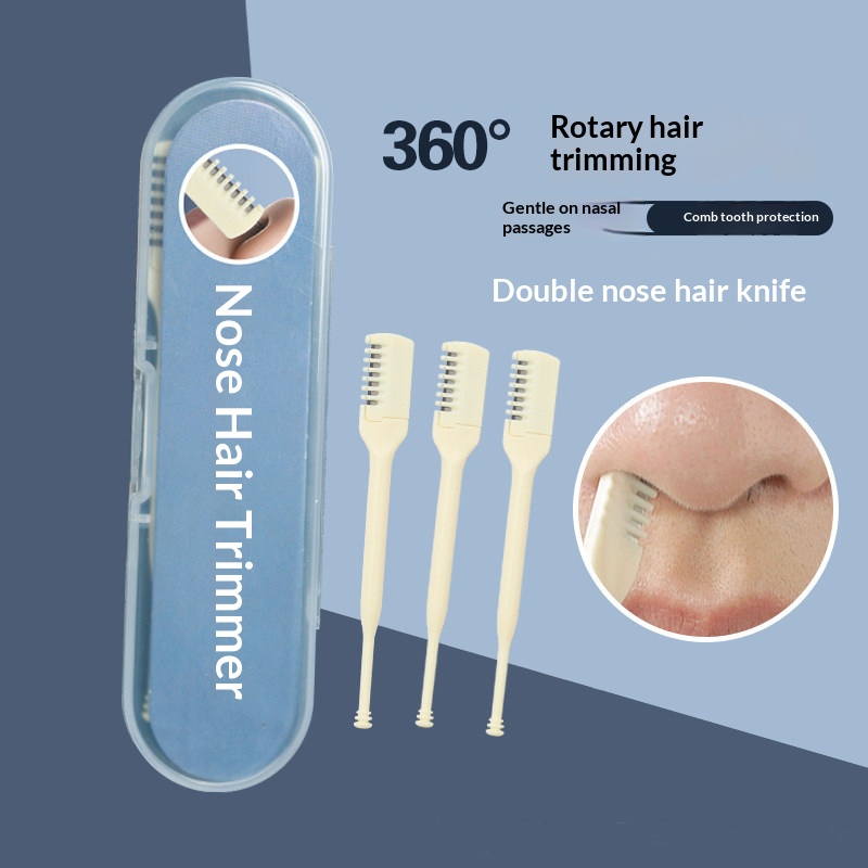 Men'S Grooming Ear Hair - Handmatige neushaartrimmer met dubbele uiteinden 360
